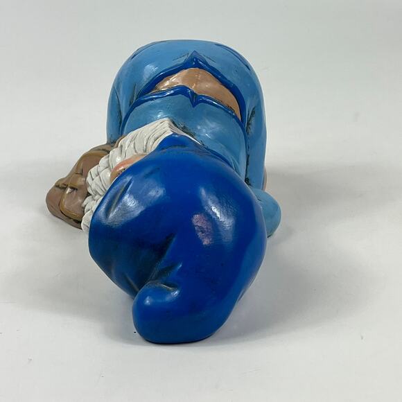 1970's Ceramic Sleeping Garden Gnome Hand Painted Elf Yard Decor Nun Monestary - Picture 4 of 10